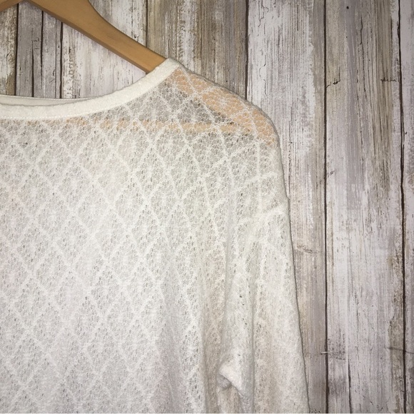 J. Jill White Knit Open Back Blouse - Picture 2 of 7